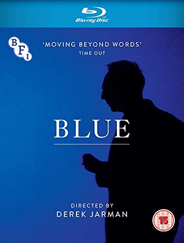 Blu-ray cover for the film "Blue" featuring a silhouetted figure.