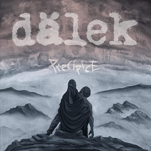 Album cover for “Dalek - Precipice” featuring a painted landscape and figures.