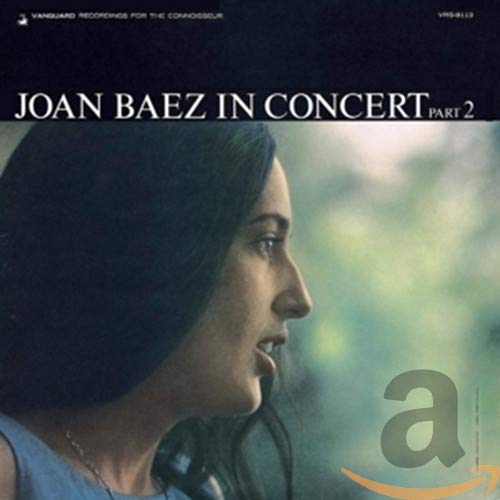 CD cover of Joan Baez in Concert Part 2, profile portrait.