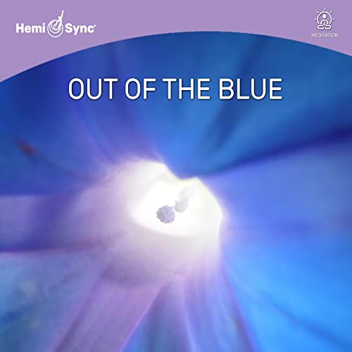 CD cover for "Out Of The Blue" with abstract blue and white imagery.