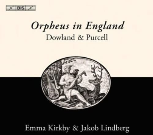 CD cover: Orpheus with lute and deer, text “Orpheus in England.”