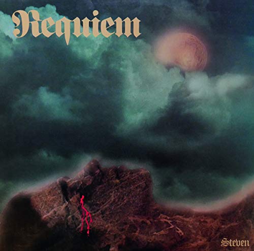 CD cover: dark landscape with red streaks, stormy sky, and a planet.