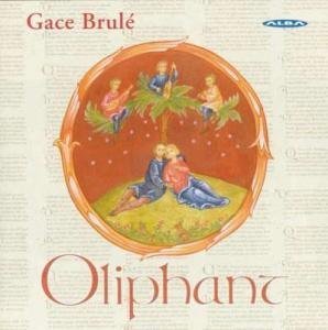 Medieval-style album cover with illustration of a couple and musicians in a circular frame.