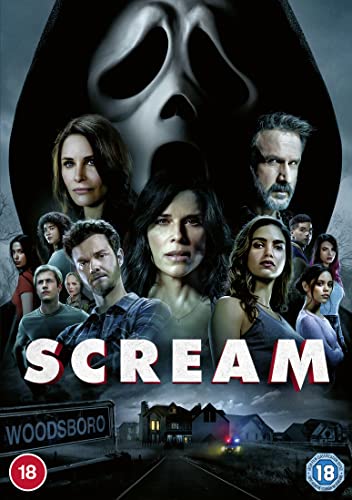 Scream" DVD cover featuring Ghostface and a cast of characters.