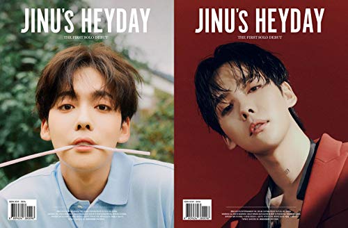 CD album cover for Jinu’s “Heyday” featuring two portraits of a young man.