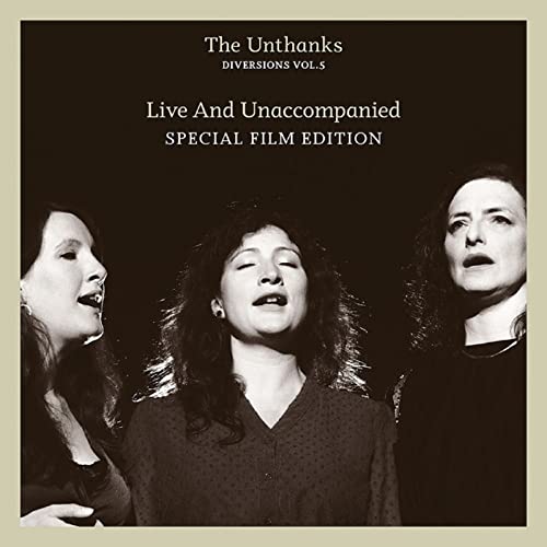 The Unthanks album cover featuring three women singing, black and white.