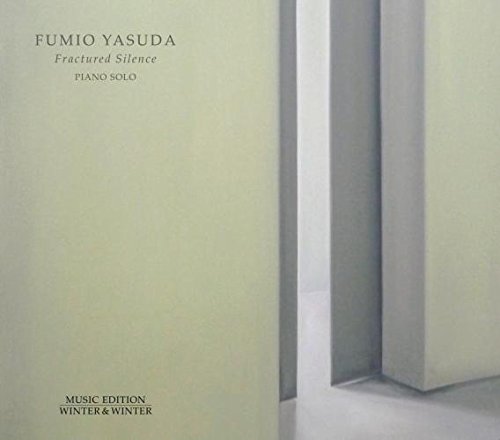 "Light green album cover with artist name and title, featuring a minimalist architectural design."