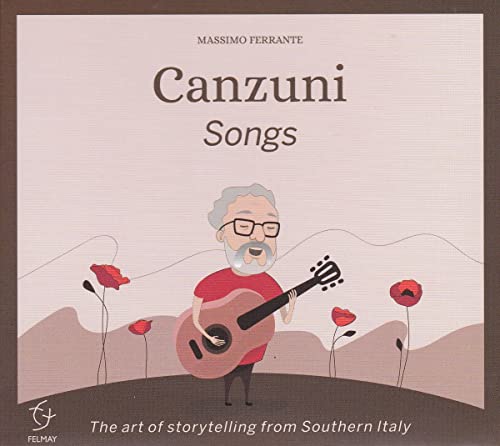 DVD cover for “Canzuni” featuring an illustrated man with a guitar.