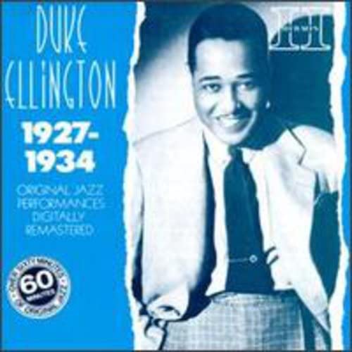 CD cover featuring Duke Ellington in a suit, smiling, against blue.