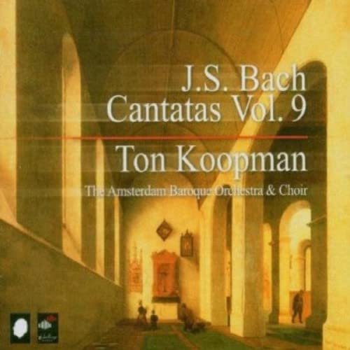 CD cover for Ton Koopman’s Bach Cantatas Vol. 9, church interior.