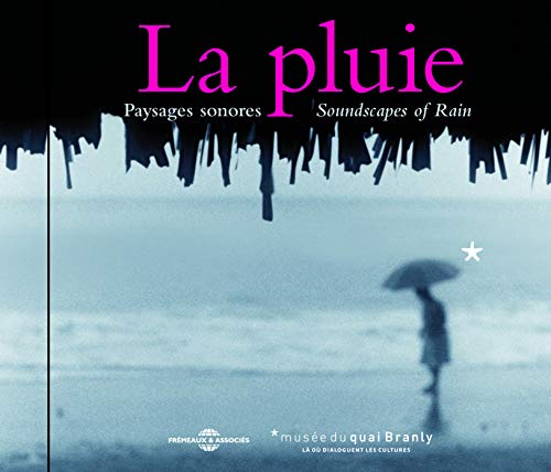 CD cover with rain, an umbrella, and text in French and English.