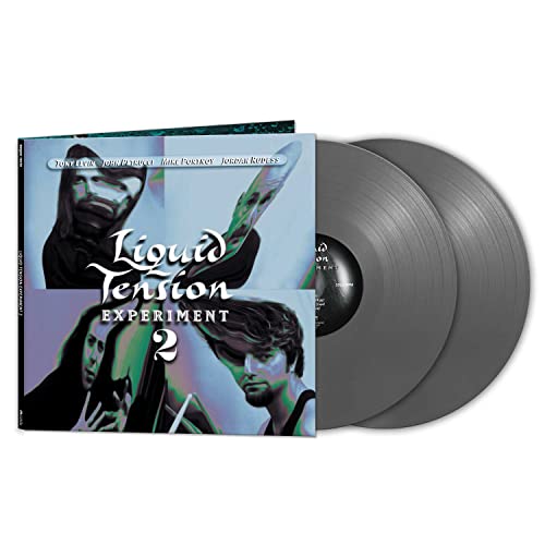 Liquid Tension Experiment 2 vinyl record with album cover featuring band members.
