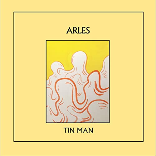 CD cover for Tin Man’s “Arles” with abstract orange and white figures.