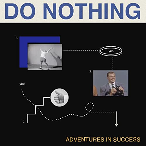 Album cover: black background with images of a man and stairs.
