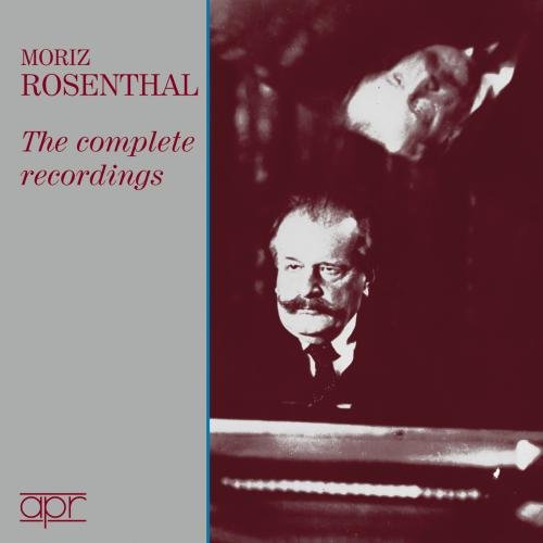 CD cover featuring black and white portraits of pianist Moriz Rosenthal.