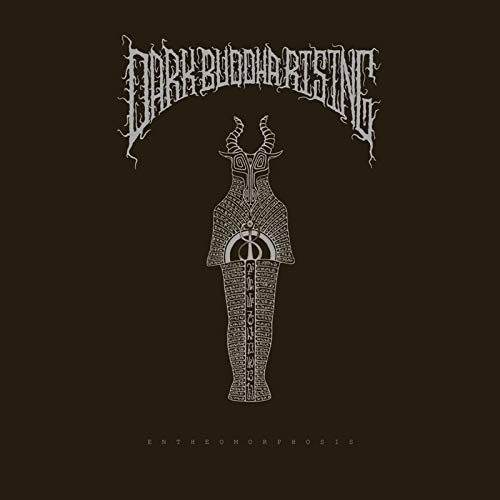 Dark brown album cover with white illustration of a horned, armored figure.