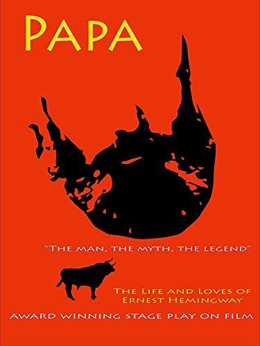DVD cover for “Papa,” featuring a silhouetted bull and abstract shape.