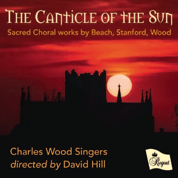 CD cover: castle silhouette against a vibrant red sunset sky.