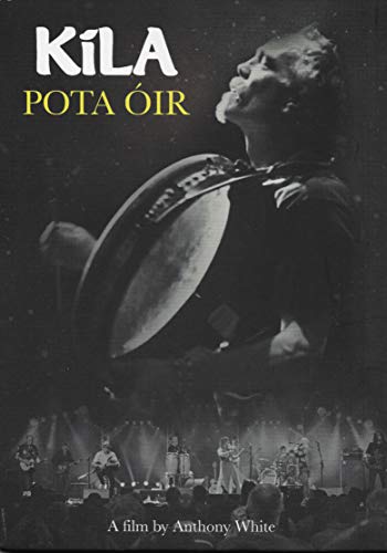 Black-and-white DVD cover featuring a man holding a bodhran and a group below.