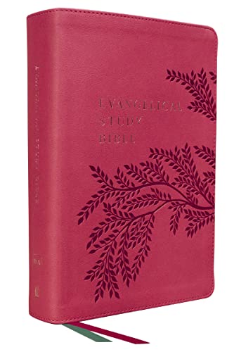 NKJV, Evangelical Study Bible, Leathersoft, Rose, Red Letter, Comfort Print: Christ-centered. Faith-building. Mission-focused.