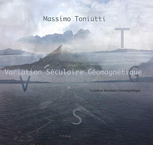 The image is a CD cover. #### Alt Text: "CD cover with foggy mountain landscape and 'Massimo Toniutti' and 'Variation Séculaire Géomagnétique' text."