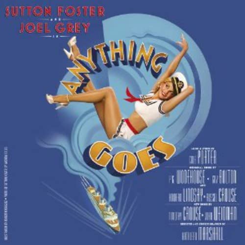 “Anything Goes” CD cover featuring a woman in a nautical pose.