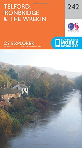 OS Explorer Map (242) Telford, Ironbridge and the Wrekin