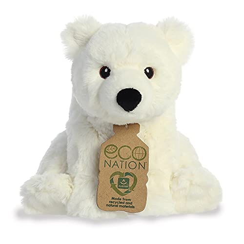 AURORA, 35030, Eco Nation Polar Bear, 9.5In, Soft Toy, White