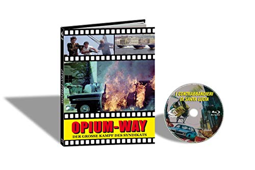 Blu-ray case for “I Contrabbandieri Di Santa Lucia” with film strip and car image.