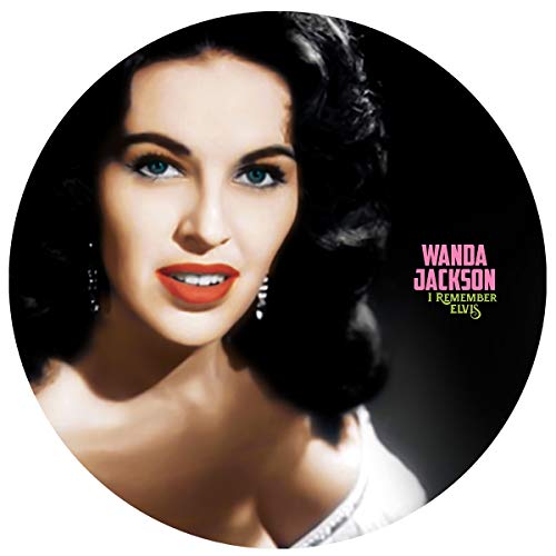 "Wanda Jackson vinyl record cover featuring a portrait of Wanda Jackson on a black background."