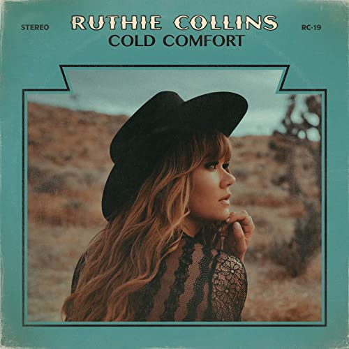 Vinyl record cover featuring Ruthie Collins in a hat, sepia-toned landscape.