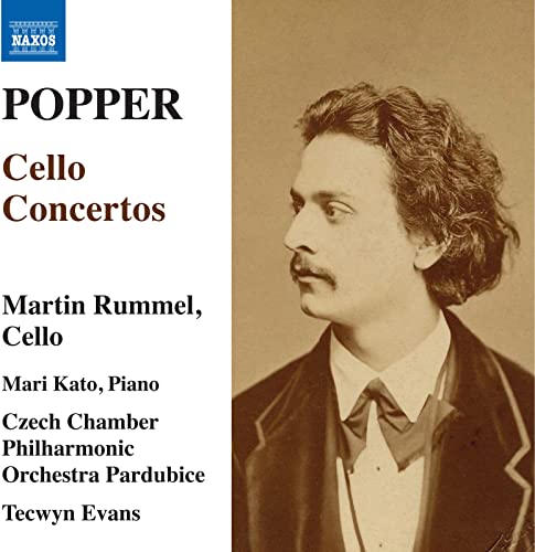 CD cover featuring a portrait of composer David Popper and text details.