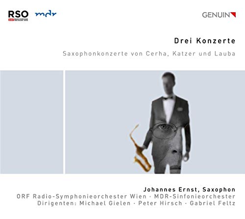 CD cover: Man with saxophone, text in German, orchestra details below.