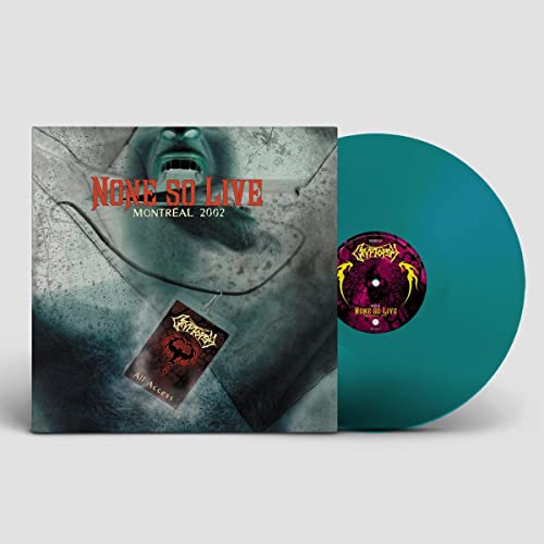 Cryptopsy “None So Live” vinyl record with teal disc and cover art.