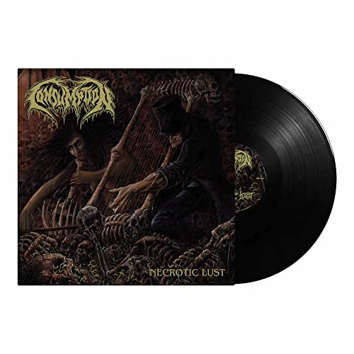 Consumption “Necrotic Lust” vinyl record with dark, gothic album art.