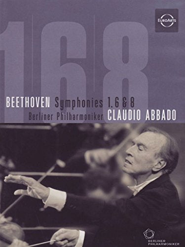 DVD cover for Beethoven symphonies, featuring conductor Claudio Abbado.