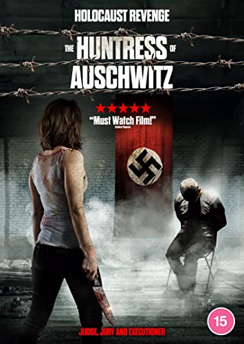 DVD cover: woman with knife, barbed wire, and a figure near a swastika.