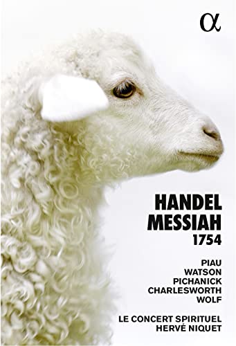 CD cover: white lamb portrait with "Handel Messiah 1754" text.