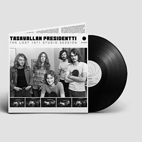 Black vinyl record and album cover featuring a 1971 band portrait.