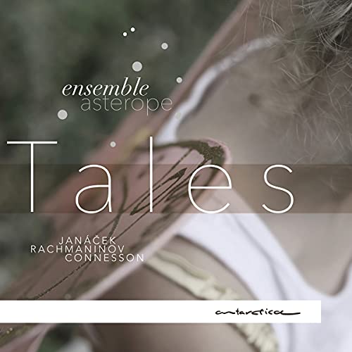 CD cover for “Tales” by Rachmaninoff, Janáček, and Connesson.
