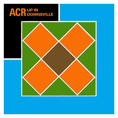 Album cover for A Certain Ratio, geometric diamonds in blue, green, and orange.