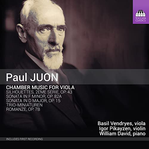 CD cover featuring a portrait of composer Paul Juon, with text details.
