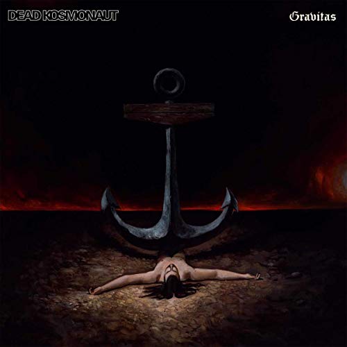 Dark album cover with a person lying under a large anchor.