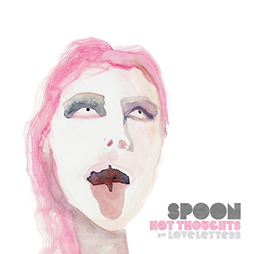 WatercolorLC watercolor painting of a face with pink hair and tongue sticking out.