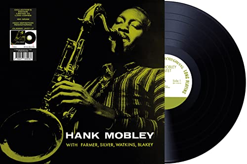 Hank Mobley Quintet vinyl record with album cover featuring saxophonist.