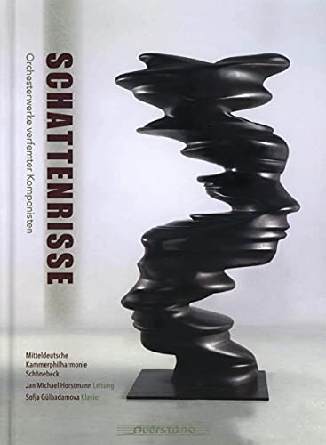 CD cover featuring a dark, abstract, layered sculpture against a light grey background.