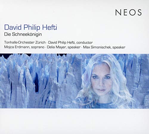 Album cover with a blonde woman surrounded by icy structures.