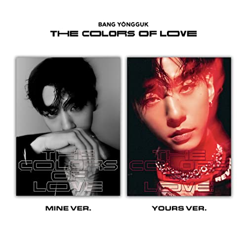 Bang Yong Guk album cover, two versions with portraits in red and black.