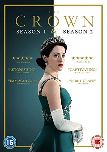 DVD cover for "The Crown" seasons 1 & 2, featuring Claire Foy.