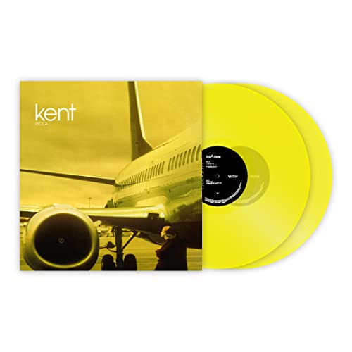 Yellow vinyl record of Kent’s “Isola” with airplane cover art.